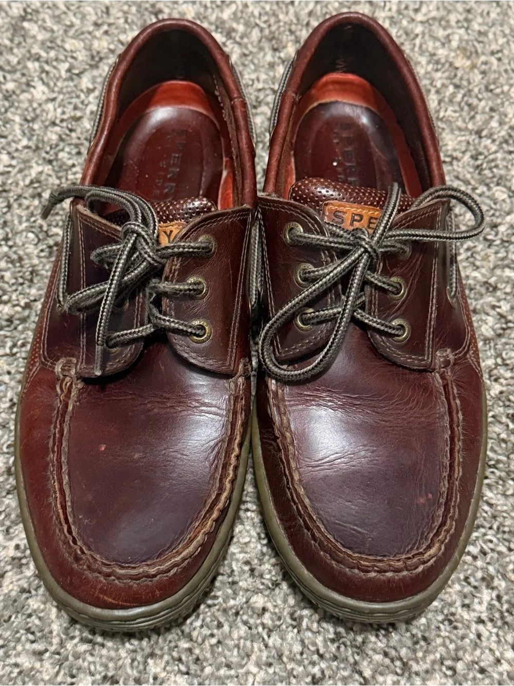 Men's Casual Leather Boat Shoes in Dark Brown